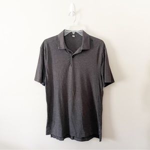 Lululemon Men's Gray Knit Polo Shirt Golf